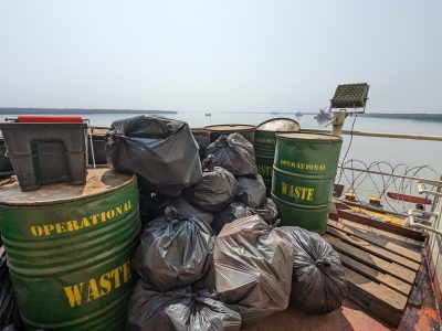 Waste storage on ship in Mongla Port  © Trisa Das, 2023