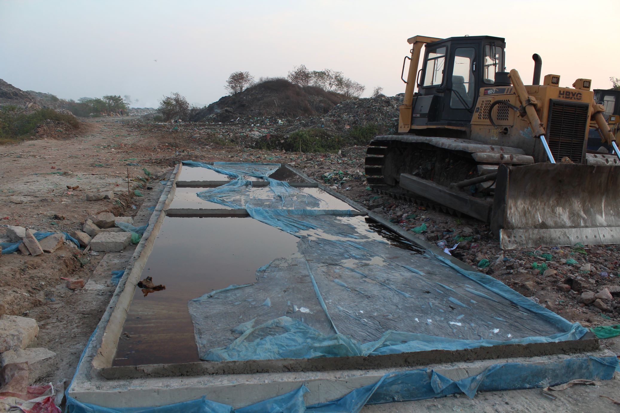 Truck scale at Rajbandh under construction