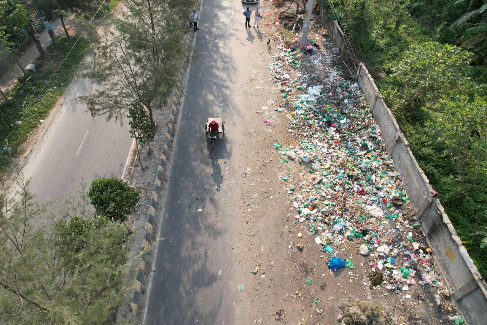 Drone monitoring to survey and assess waste management infrastructure